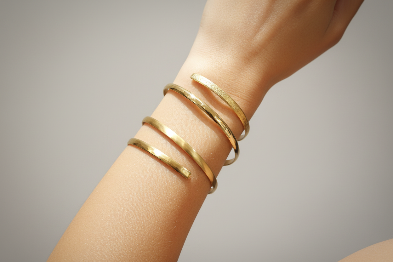 Gold Plated Spiral Bracelet