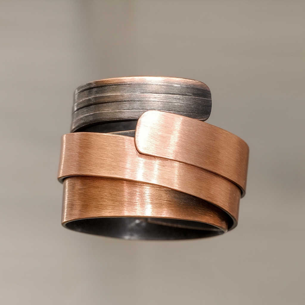 Anillo Espiral · Cobre Artesanal